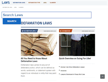Tablet Screenshot of defamation.laws.com