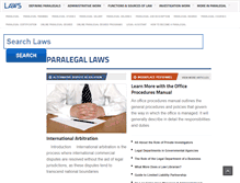 Tablet Screenshot of paralegal.laws.com