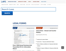 Tablet Screenshot of legal-forms.laws.com