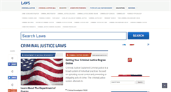 Desktop Screenshot of criminal-justice.laws.com