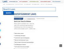 Tablet Screenshot of entertainment.laws.com