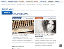 Tablet Screenshot of children-laws.laws.com