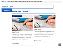 Tablet Screenshot of legal-dictionary.laws.com