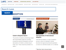 Tablet Screenshot of adoption.laws.com